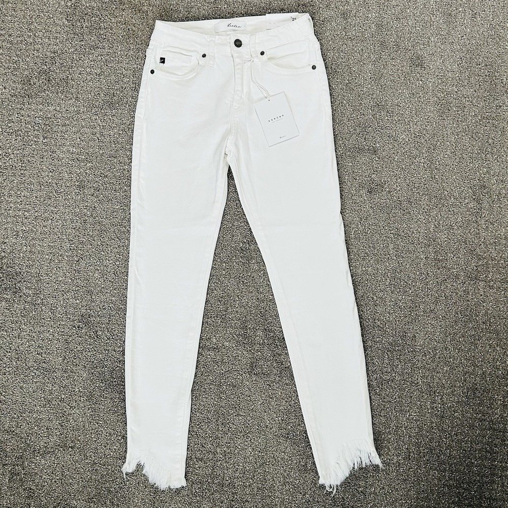 *NWT* KanCan White HiRise Skinny Ankle Jeans - Women's 3/25 Frayed Hem